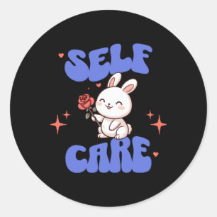 Rond Autosoin American traditionnel Rose Sticker Bunny