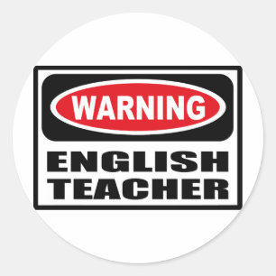 Rond Avertissement ANGLAIS Sticker