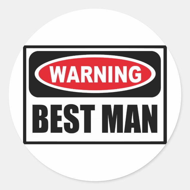 Rond Avertissement BEST MAN Sticker (Devant)