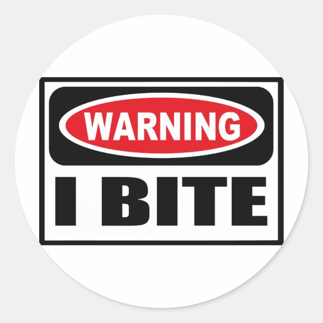 Rond Avertissement I BITE Sticker (Devant)