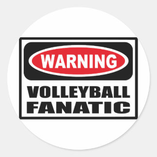 Rond Avertissement Sticker FANATIQUE VOLLEYBALL