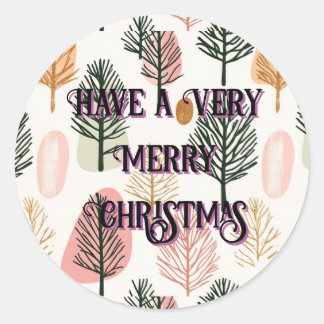 Rond Ayez un très joyeux Sticker de Noël