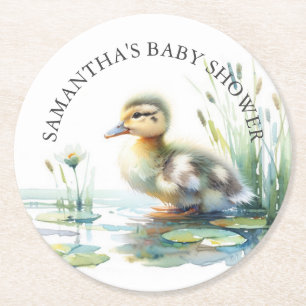 Rond Baby shower de canard Dessous de verre personnalis