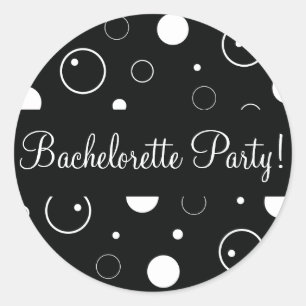 Rond Bachelorette Party Bubbles Enveloppe Sticker