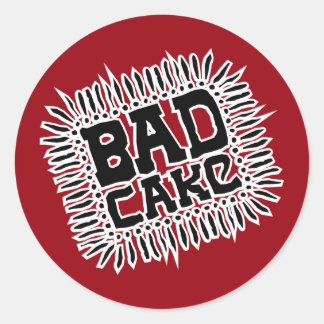 Rond Bad Cake Logo Sticker - Rouge