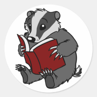 Rond Badger de lecture - Sticker