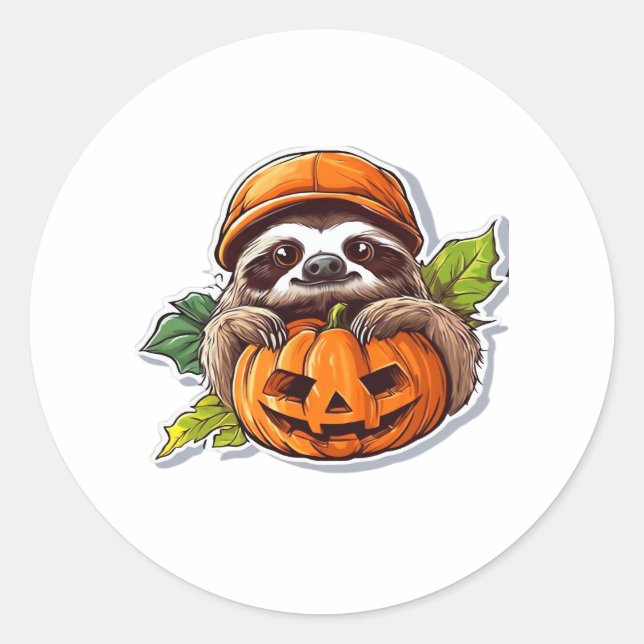 Rond Baguette classique Halloween Halloween Sticker (Devant)