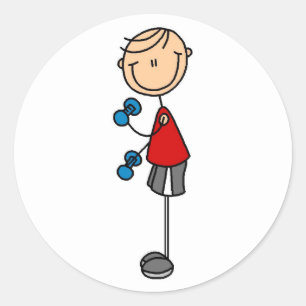 Rond Baguette de garçon Figure exercice Sticker