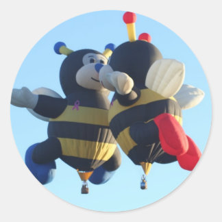 Rond Baiser Bees Sticker à ballon à air chaud