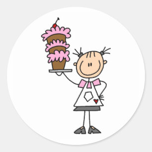 Rond Baking Un Sticker De Gâteau