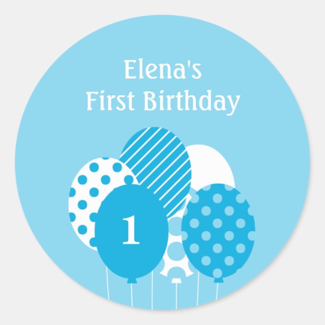 Rond Balise cadeau moderne Balloons ou Sticker préféré  (Devant)