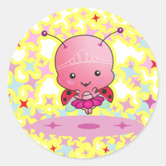 Rond Ballerina Ladybug Sticker