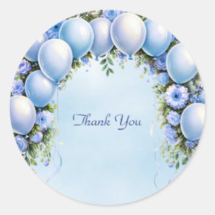 Rond Ballons bleus Sticker