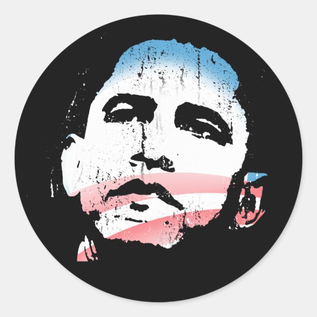 Rond Barack Obama Sticker (Devant)