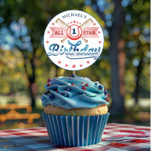 Rond Baseball Anniversaire Fête Favoriser Sticker