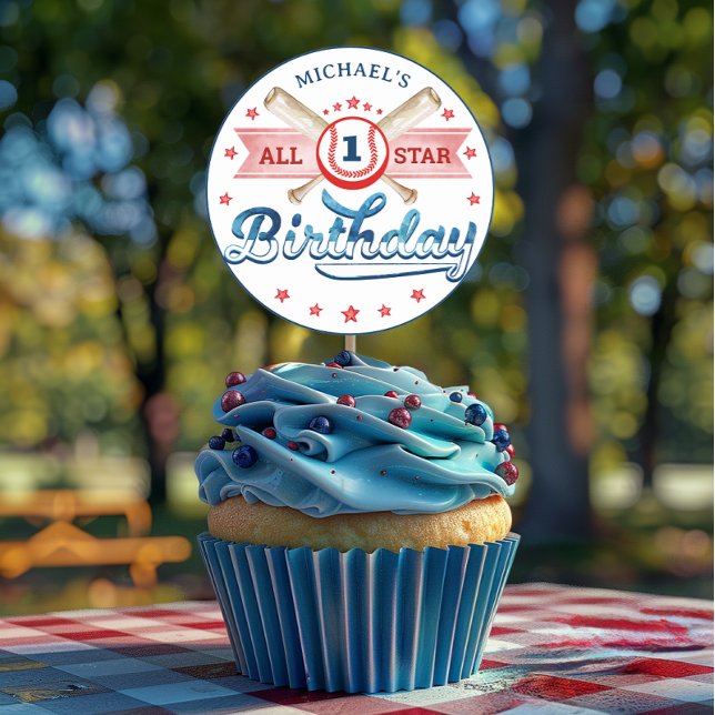 Rond Baseball Anniversaire Fête Favoriser Sticker (Baseball Birthday Themed Favor Sticker)