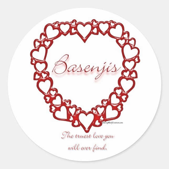 Rond Basenji True Love - Sticker (Devant)