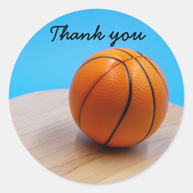 Rond Basketball merci Sticker (Devant)