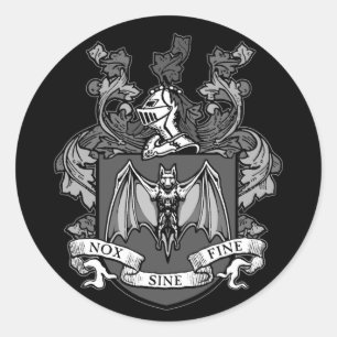 Rond Bat Crest Grey - Sticker