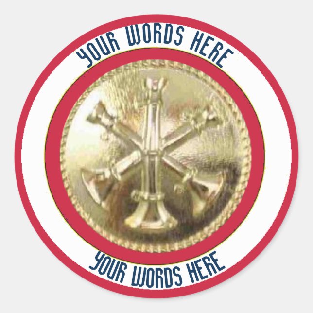 Rond Bataillon chef d'incendie 3 Sticker sur mesure Bug (Devant)