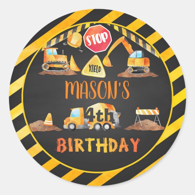 Rond Bâtiment Sticker Anniversaire - BL personnalisé (Devant)
