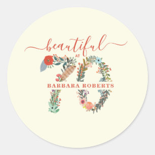 Rond Beau à 70 Anniversaire Sticker