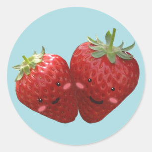 Rond Beau Sticker Couple fraise