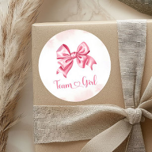 Rond Beballs ou Bows Sexe Révéler Team Girl Sticker