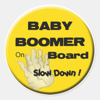 Rond Bébé Boomer À Bord_Slow Down Sticker