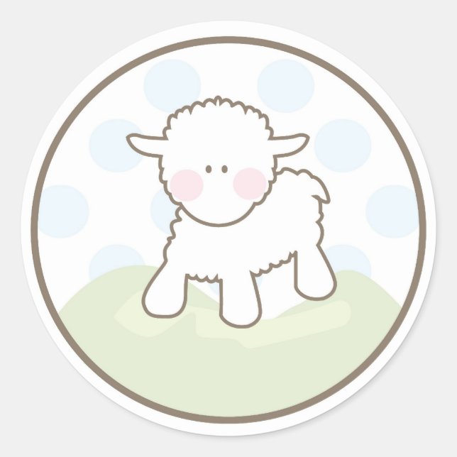 Rond Bébé Invitation ou Favoriser Sticker (Devant)