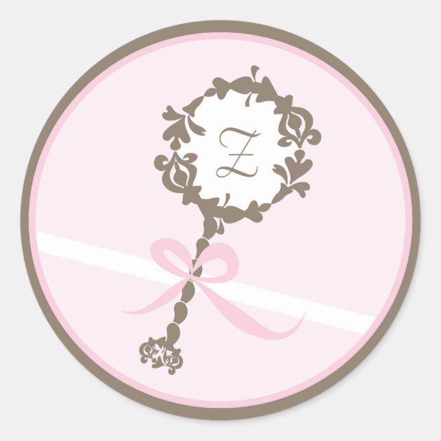 Rond Bébé Invitation ou Favoriser Sticker (Devant)