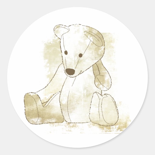 Rond Bébé Invitation ou Favoriser Sticker (Devant)