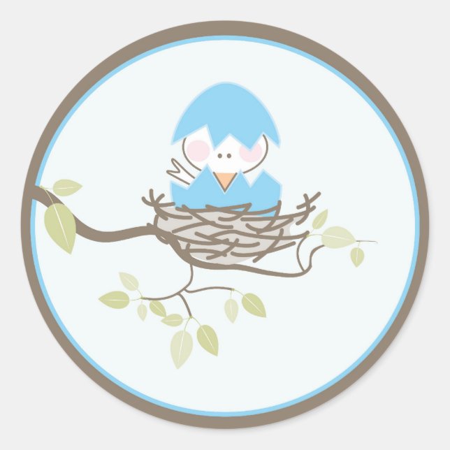 Rond Bébé Invitation ou Favoriser Sticker (Devant)