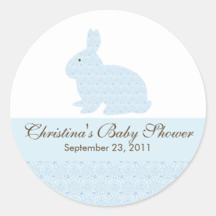 Rond Bébé Lapin Baby shower lapin Sticker