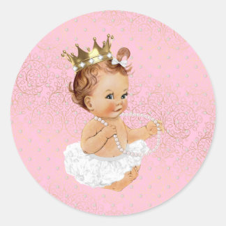 Rond Bébé Sticker douche avec Bébé Princesse