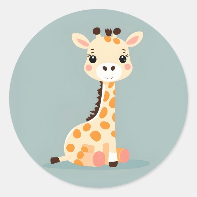 Rond Bébé Sticker Giraffe (Devant)