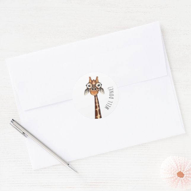 Rond Bien Fait ! Stickers - Giraffe (Enveloppe)