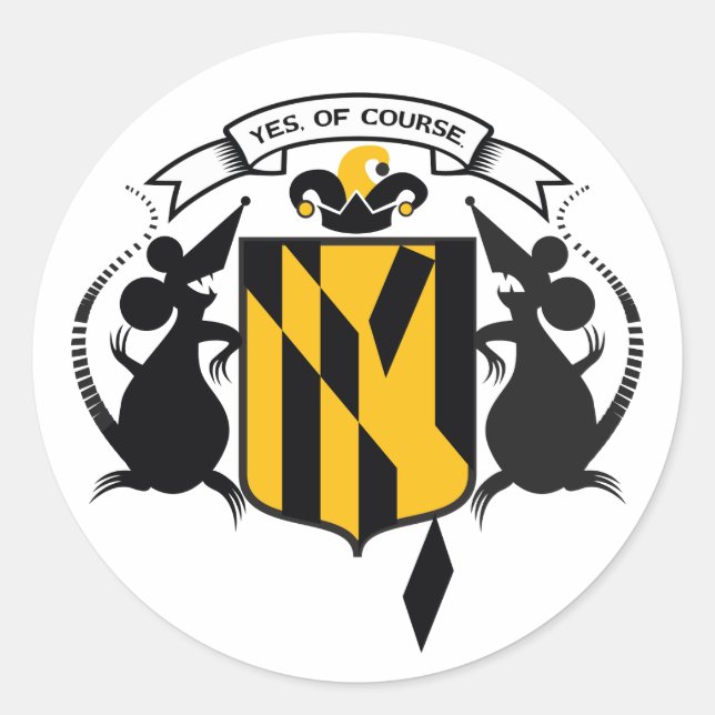 Rond Bien Sûr Baltimore Sticker (Devant)