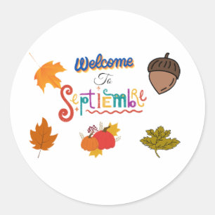 Rond Bienvenue en septembre - Sticker