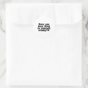 Rond Black And White Kindness Quote Sticker