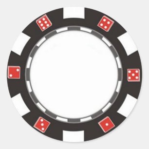 Rond blank pocker chip sticker