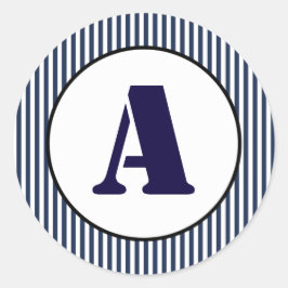 Rond Bleu et blanc - Sticker circulaire