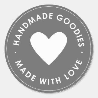 Rond Bleu gris Sticker pour bonbons artisanaux