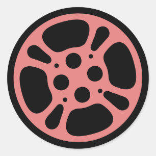 Rond Bobine de film / Sticker de bobine de film (rose)