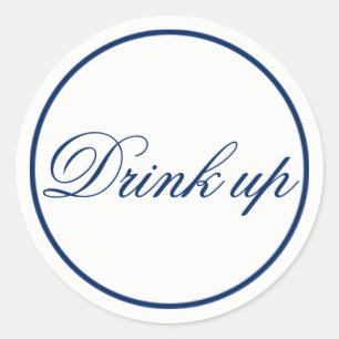 Rond Boire jusqu'à mariage Favor & Welcome Sticker sac-