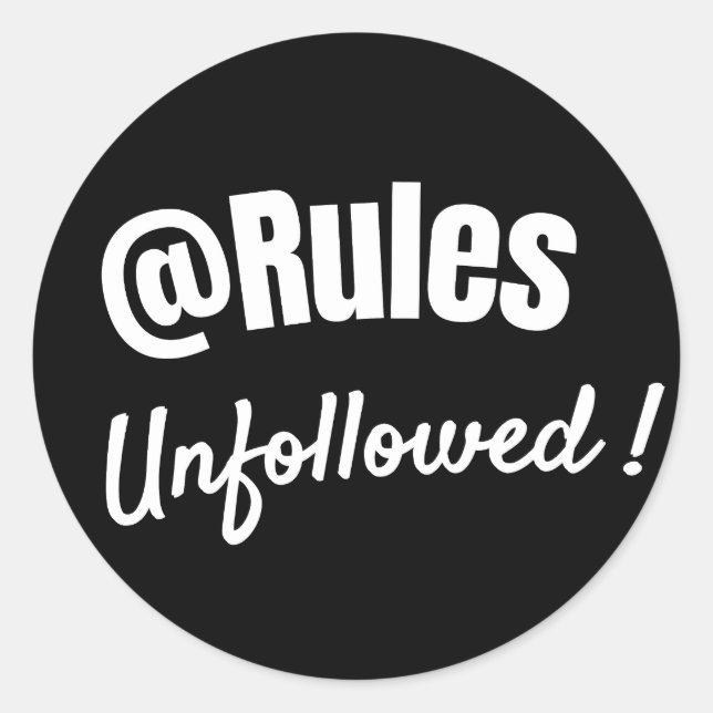 Rond Bold Minimalist Rebellious Quote sticker  (Devant)