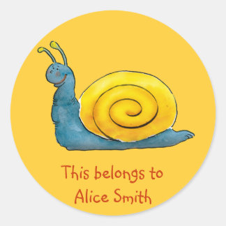Rond Bon escargot | Sticker Orange School