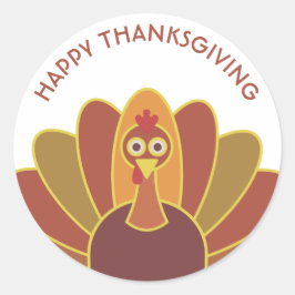 Rond Bon thanksgiving simple Turquie | Sticker