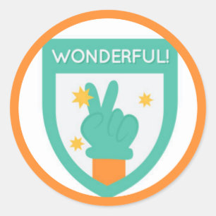 Rond Bon Travail Professeur Étudiant Sticker Classic Ro