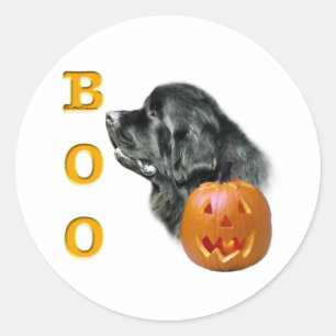 Rond Boo noir de Terre-Neuve - Sticker